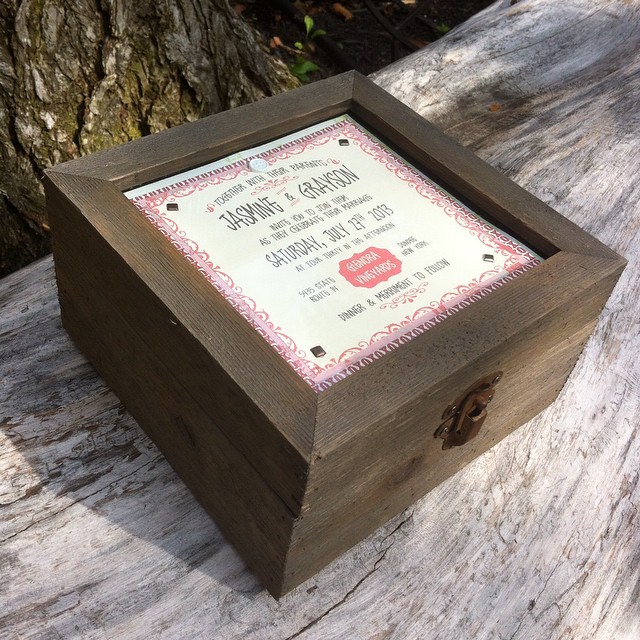 #rustic #wedding #invitation #keepsake #box