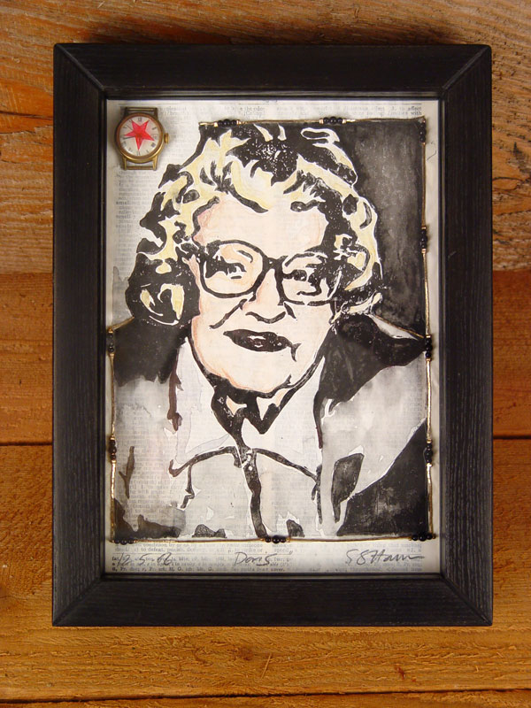 Decoupaged Portrait Print