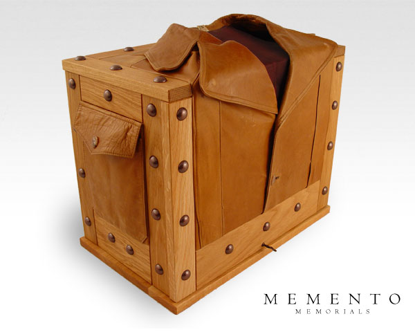 Leather Jacket Urn and Keepsake Box