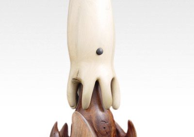 Squid Infant Urn, Turned and Carved