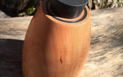 Cherry and Black Rubber Cap