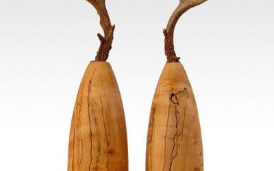 Antler Urns – avail as pair or custom from horns you provide