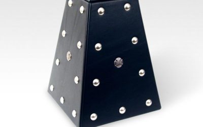 Customer Care – Black Leather Rock Obelisk Urn
