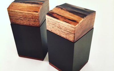 Black Walnut Live Edge Keepsake Urn Pair