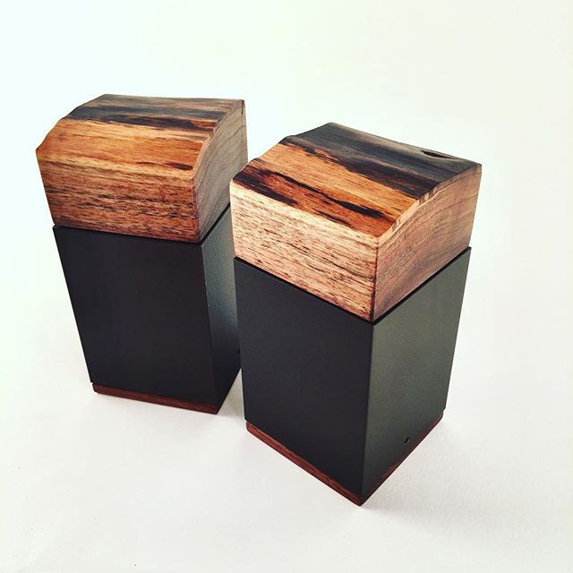 Black Walnut Live Edge Keepsake Urn Pair