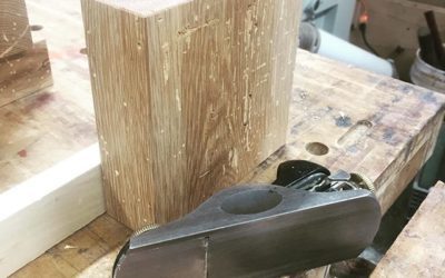 Chamfers by Hand on Barnwood Oak