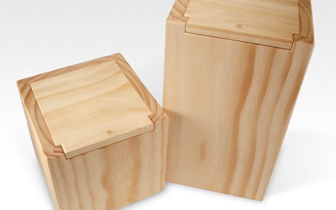 The first cremation urn that is its own shipping box:  BARE – #greenburialcouncil certified