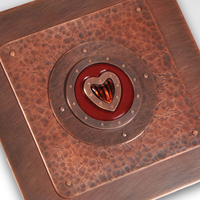 Heart - Enameled Copper Small Cremation Urn - Image 4