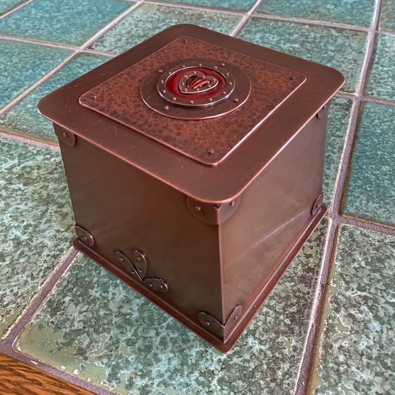 Heart - Enameled Copper Small Cremation Urn - Image 9
