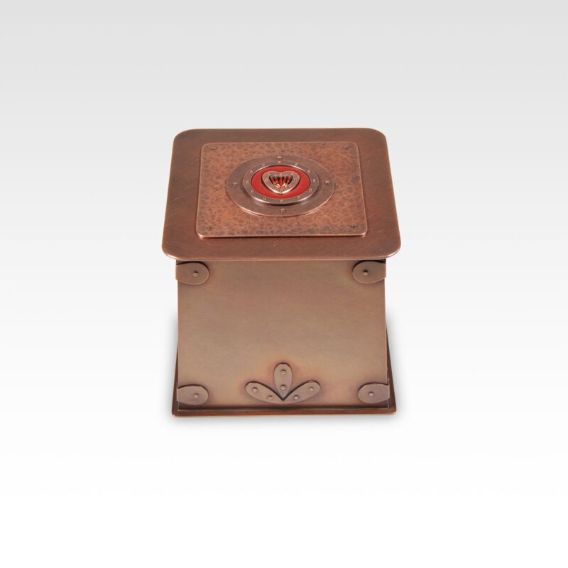 Heart - Enameled Copper Small Cremation Urn - Image 2